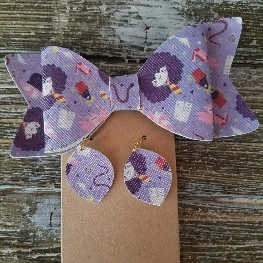 Harry Potter bow and Earring set
